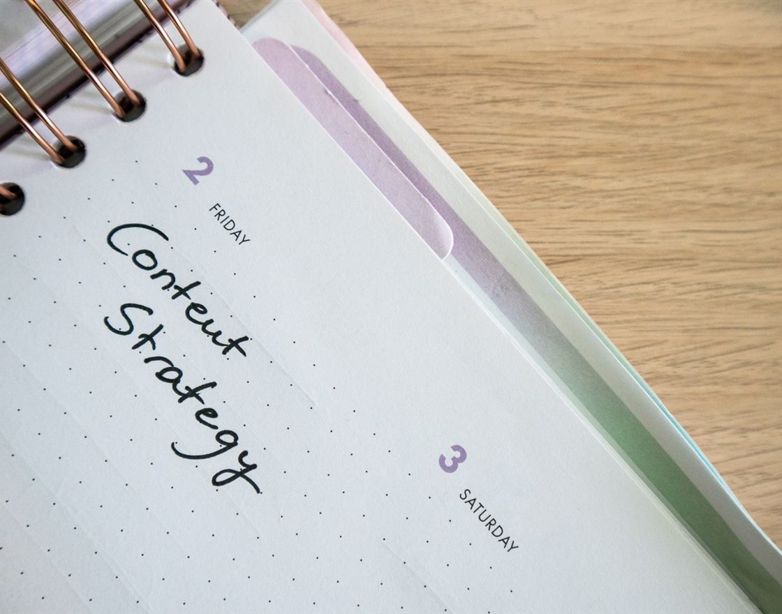 A planner page reading Content Strategy