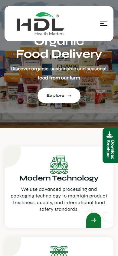 HDL Global website on mobile