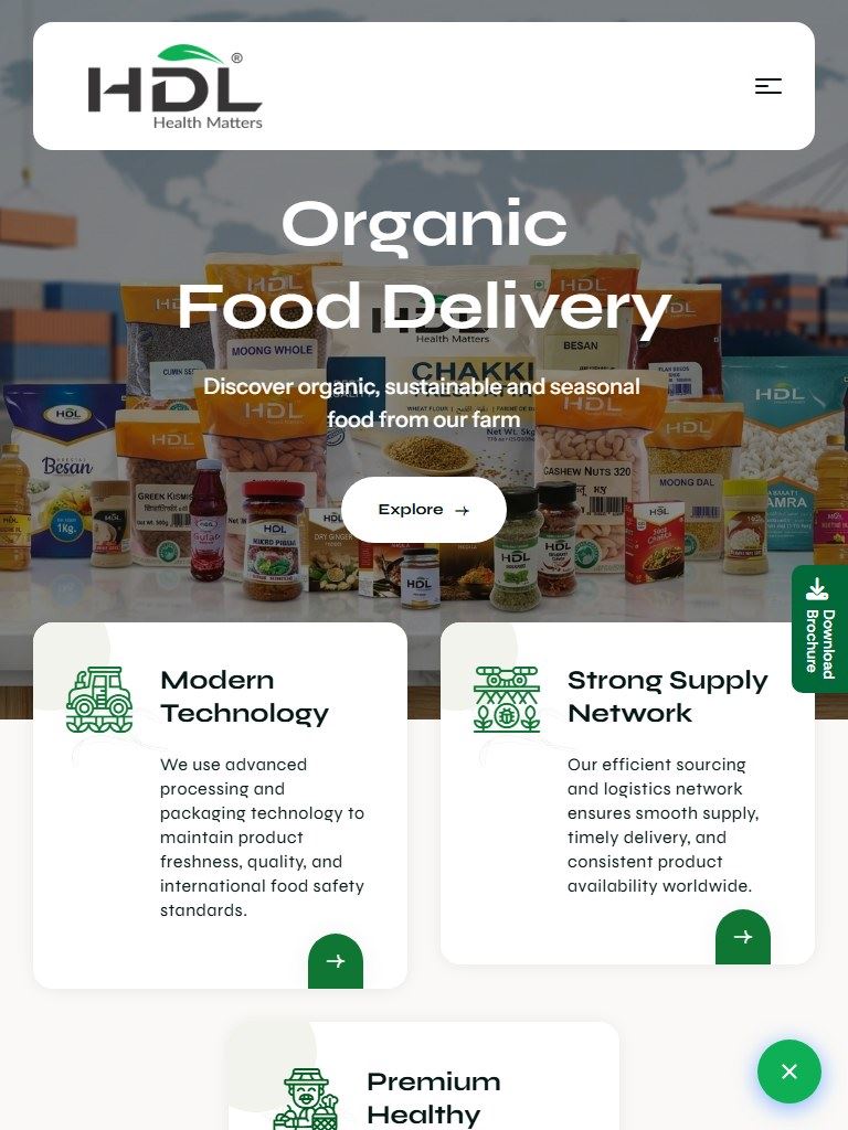 HDL Global website on a tablet: the HDL Global homepage