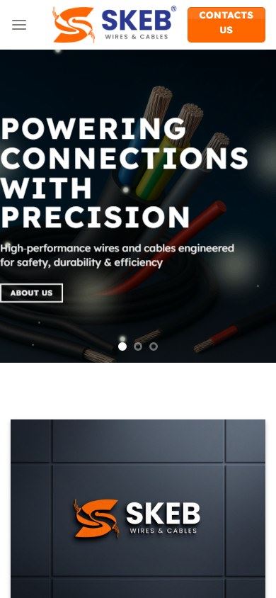 SKEB Wires website on mobile