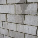 Close view of a wall made with AAC blocks