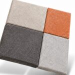 PM Spacers paver blocks in grey, dark grey and red