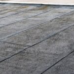 Flat roof with waterproofing layer